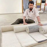 Hand-woven carpets made from only natural materials! A high-quality product that you can use for a long time (Particles)